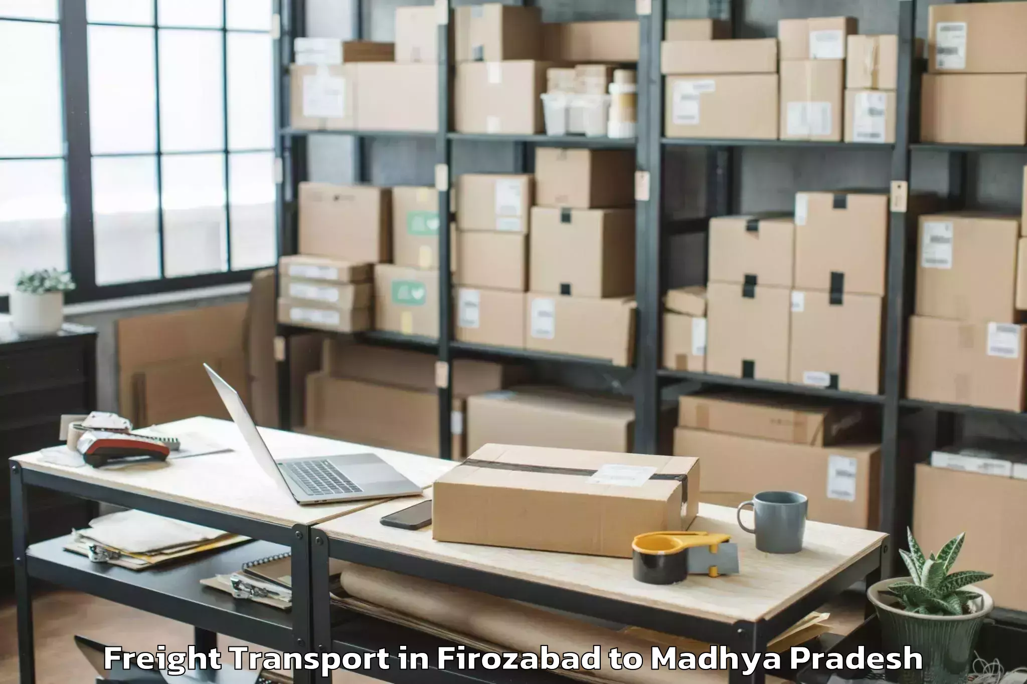 Reliable Firozabad to Kukshi Freight Transport